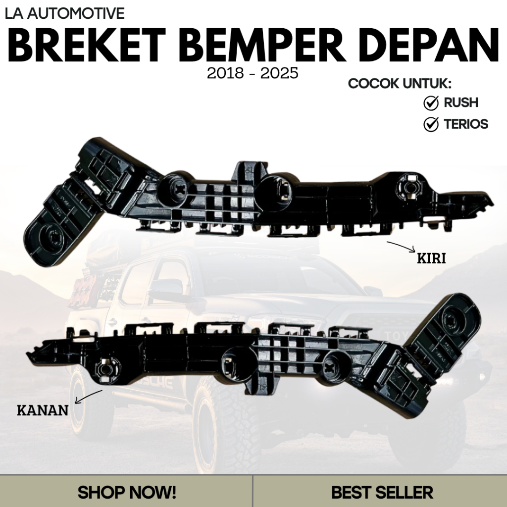 BREKET BEMPER DEPAN RUSH TERIOS 2018 - 2025