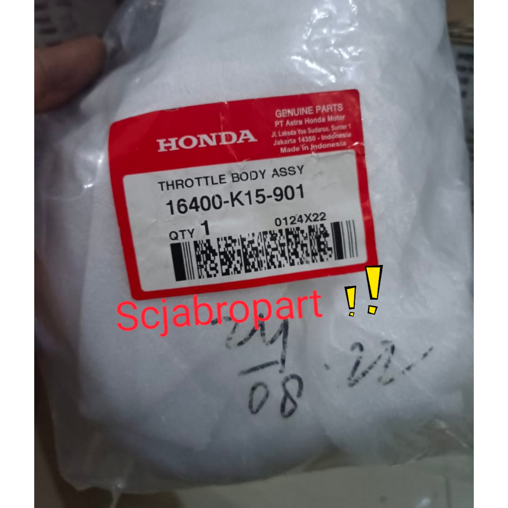 16400 K15 901... (D) THROTTLE BODY ASSY HONDA CB150R StreetFire Old (K15) rilisan tahun 2012, 2013, 