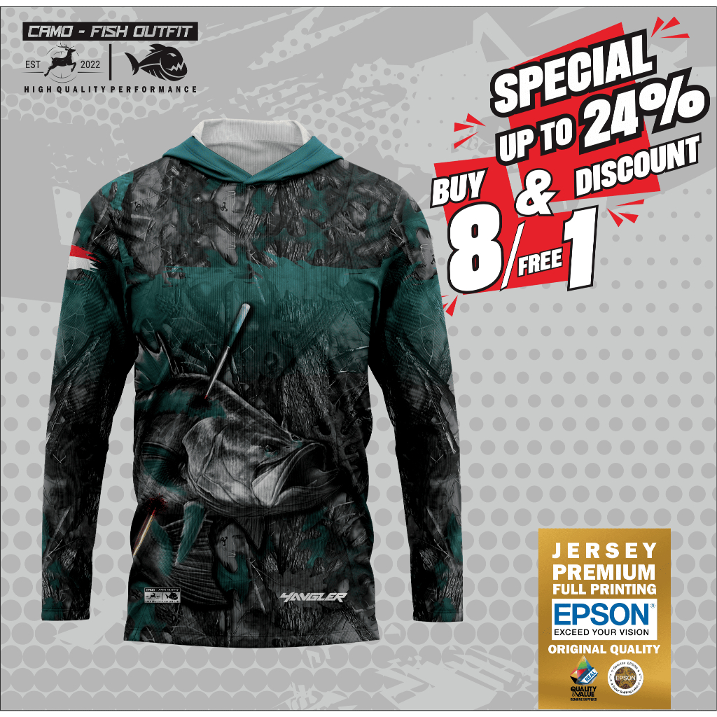 Jersey Custom Mancing Dryfit Permium Motif 4 Angler