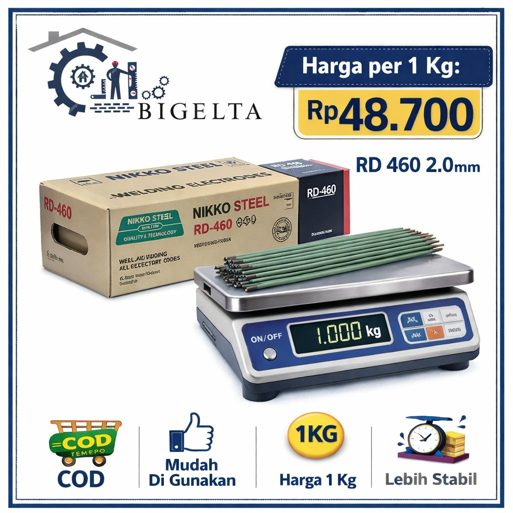 kawat las Listrik RD 460 (1 kg) 2.0 MM / Kawat las listrik New produk