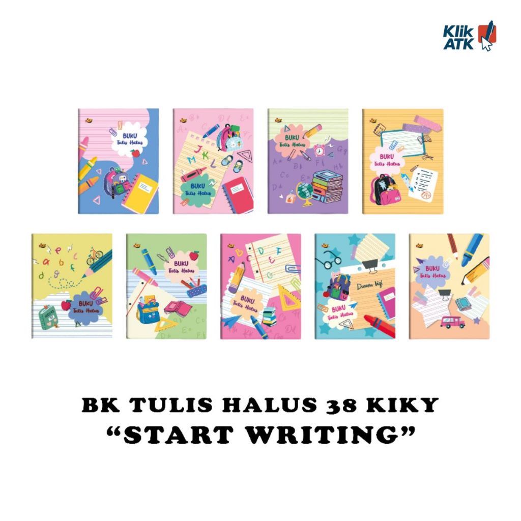 Buku Elok , Buku Garis Halus Kiky 38 Lembar - Per Pack isi 10 pcs