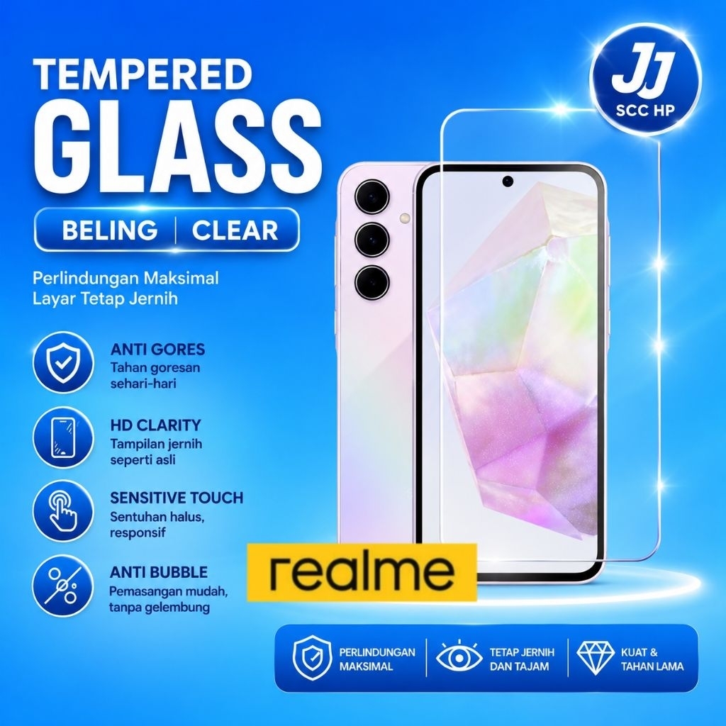 Tempered bening REALME C61 13 2 Pro 5 5I 5Pro 6 Pro 7 7i 7 Pro C1 C2 C3 C11 C12 C15 C17 10 PRO X XT 