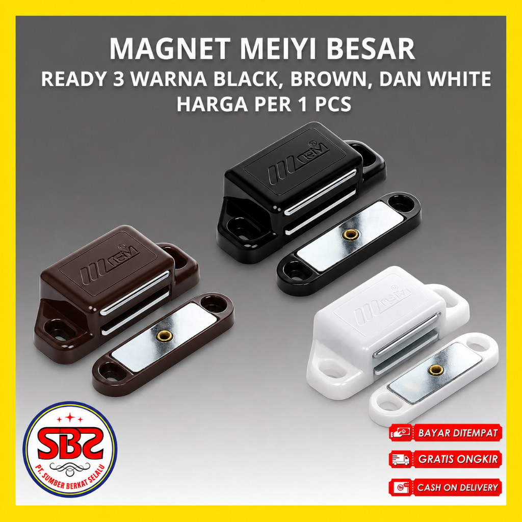 MEIYI Magnet Besar - Magnet Kunci Pintu Laci Lemari Kayu Merk MEIYI
