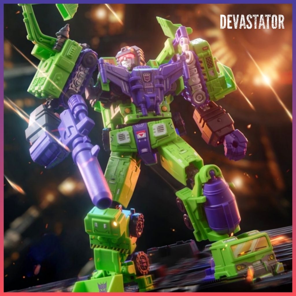 (Full Set) DEVASTATOR (Devastator Combining Accessory + 6 Vehicle) | Blokees Transformers