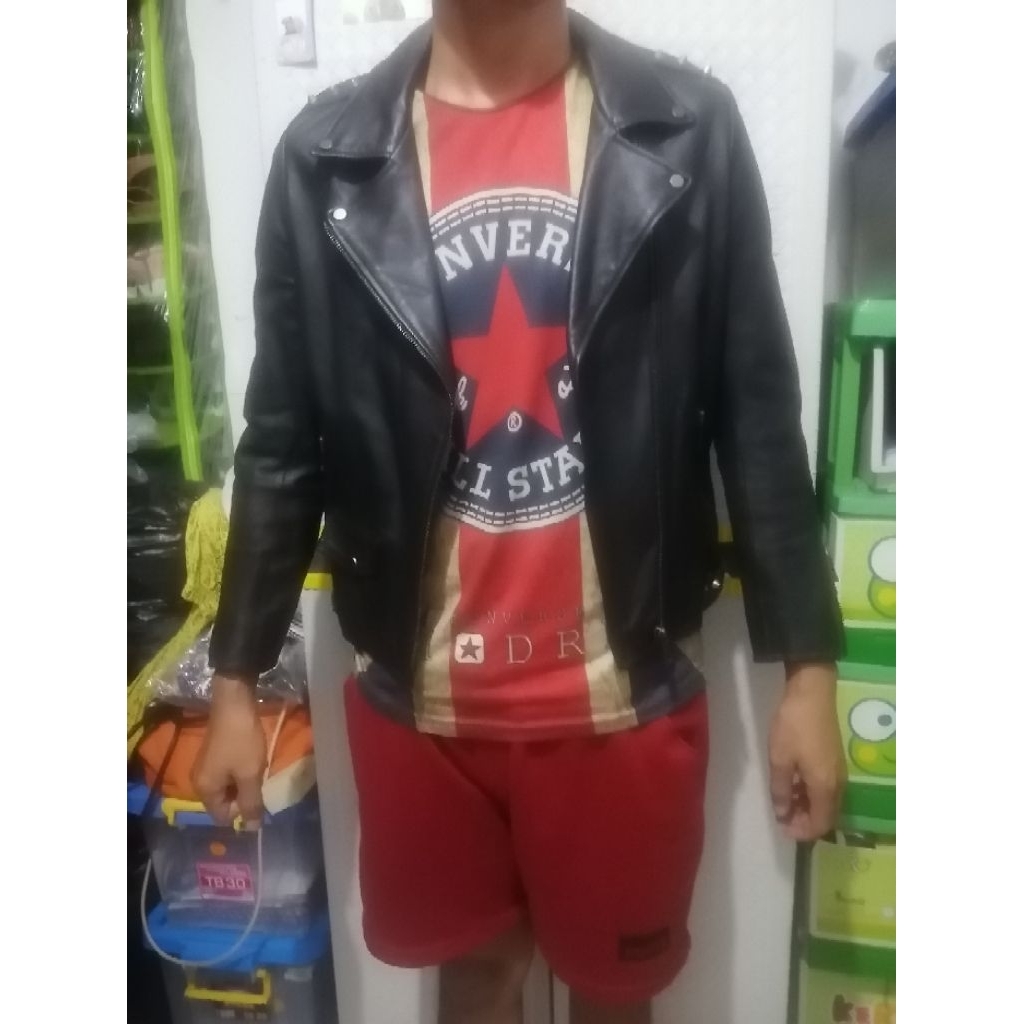 Ramones leather cow jaket