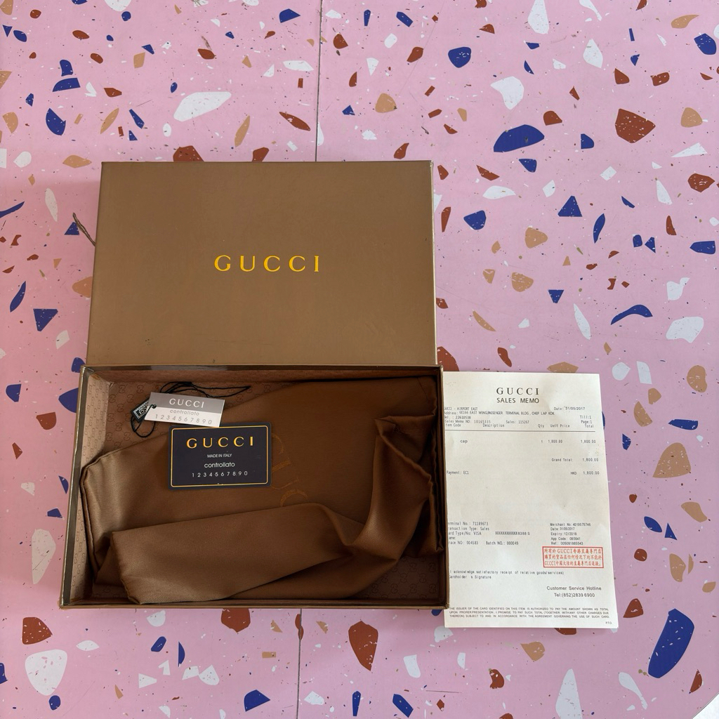 GUCCI Original Box Complete With Box, Dustbag, Tag & Receipt