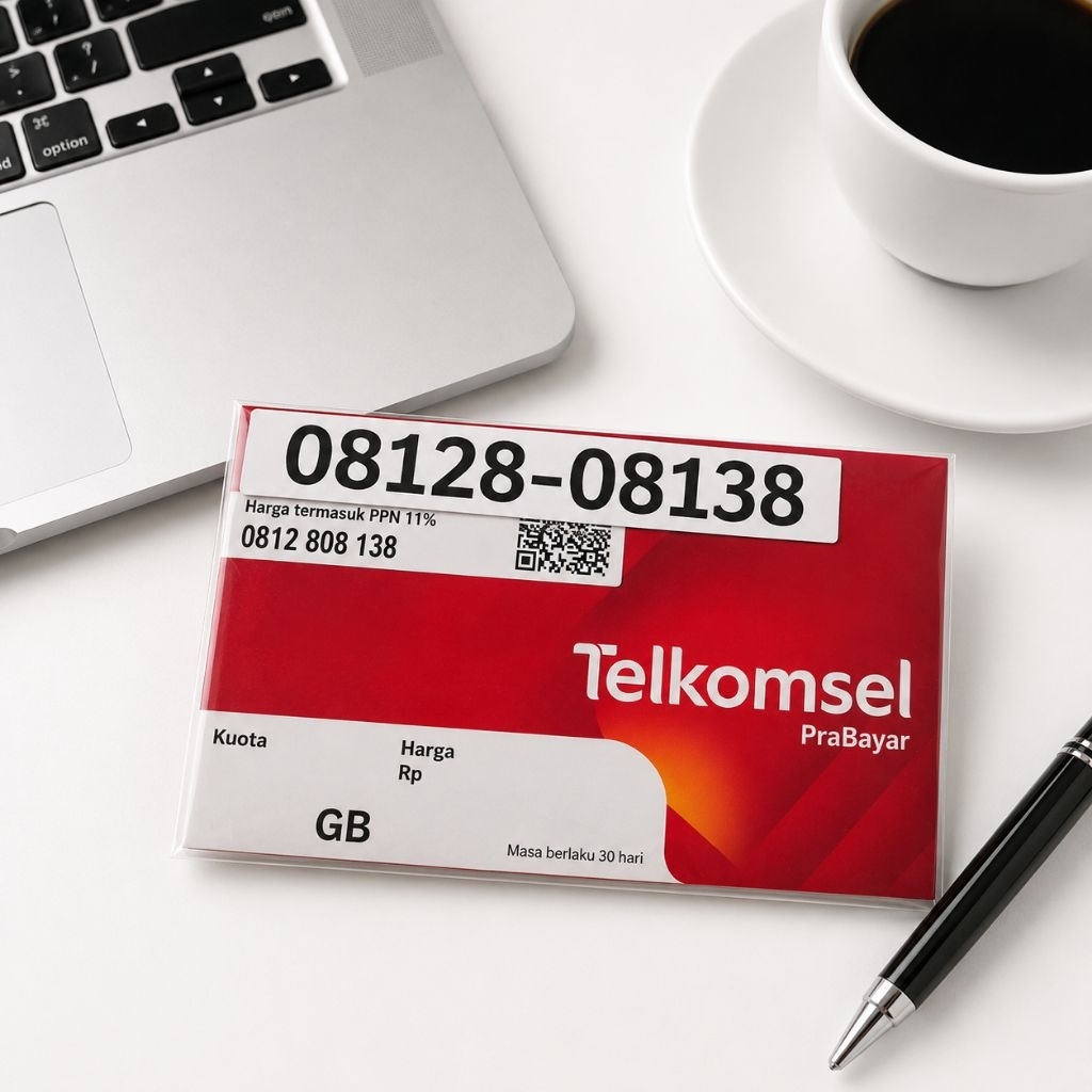 O8128-O8138 Kartu Perdana Telkomsel Prabayar SIMPATI 10 Digit Angka Nomor Cantik Rapi Antik Perdana 