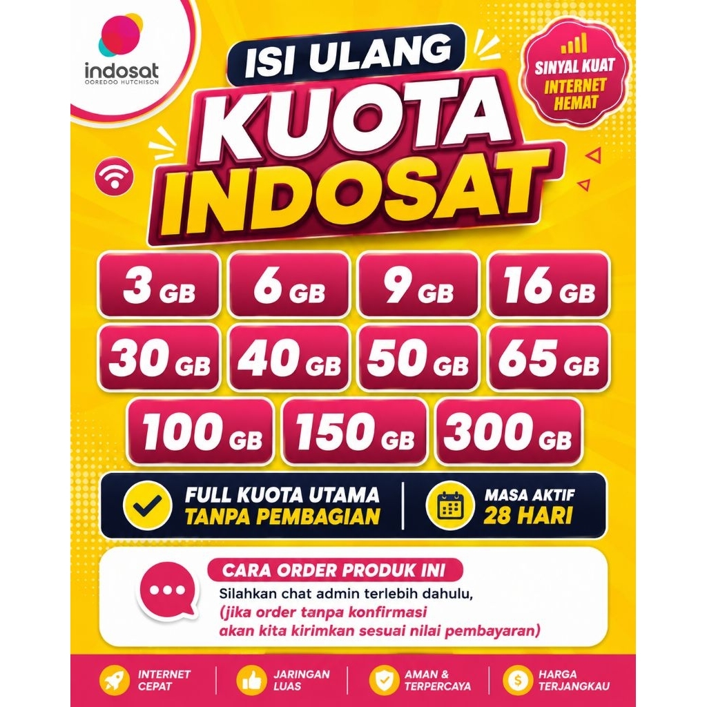 HOT PROMO ISI ULANG KUOTA INDOSAT IM3 FREEDOM INTERNET TERMURAH