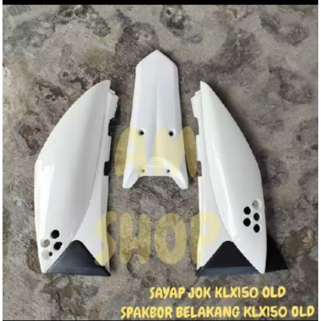 PAKET 2ITEM KLX150 OLD SAYAP JOK KLX 150 OLD DAN SLEBOR BELAKANG KLX150 OLD COVER BODY KLX 150 OLD T