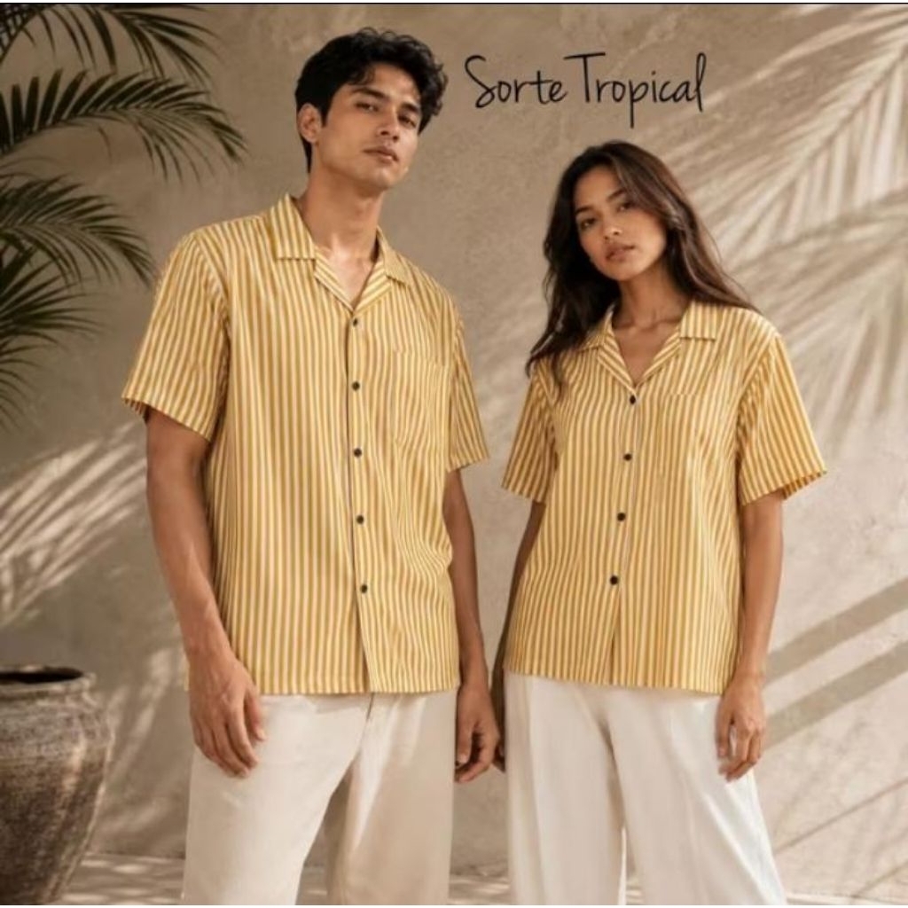 kemeja Hawaii shirt rayon premium salur