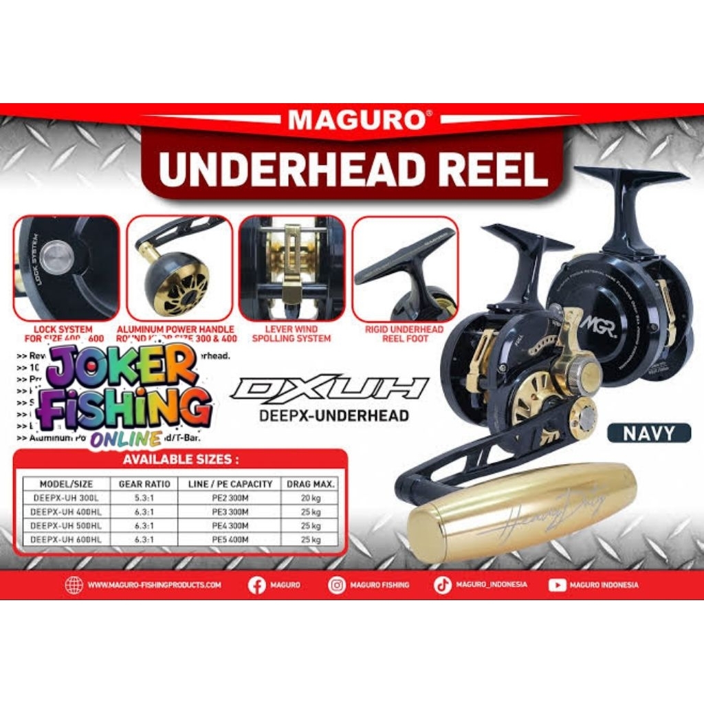 REEL MAGURO DEEP X-UH 400/500/600 - UNDER HEAD