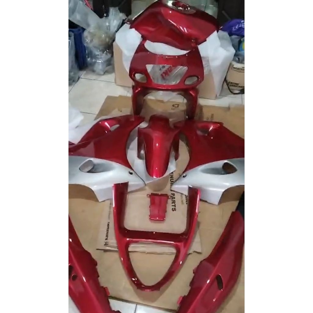 Bodyset Kawasaki Ninja RR Old Original Merah Maroon