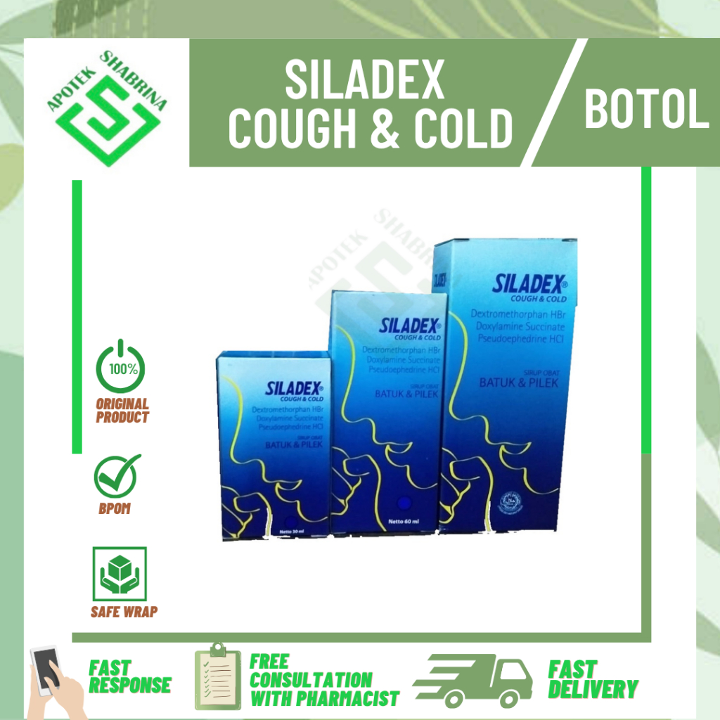 SILADEX BIRU 100ML / 60ML / 30ML MENGATASI BATUK PILEK