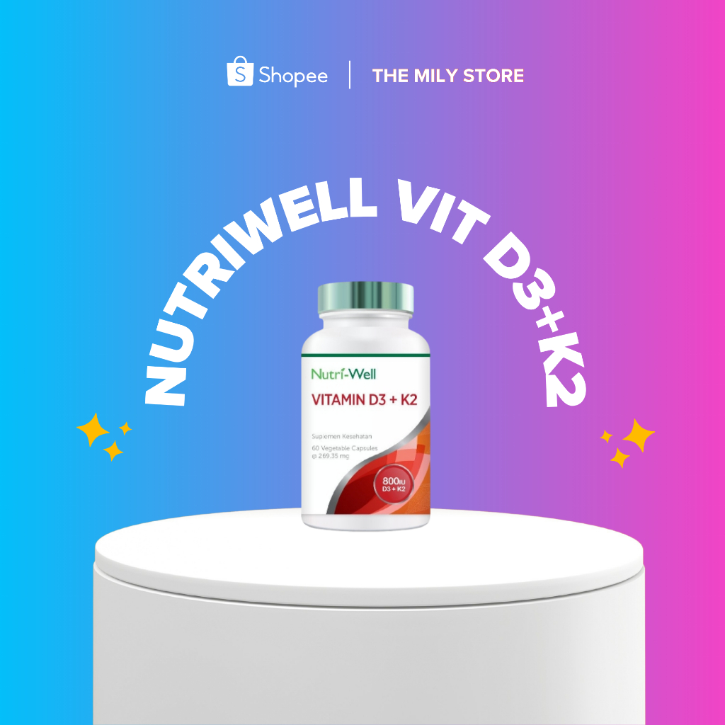 NUTRIWELL D3 800iu + K2 60 CAPS