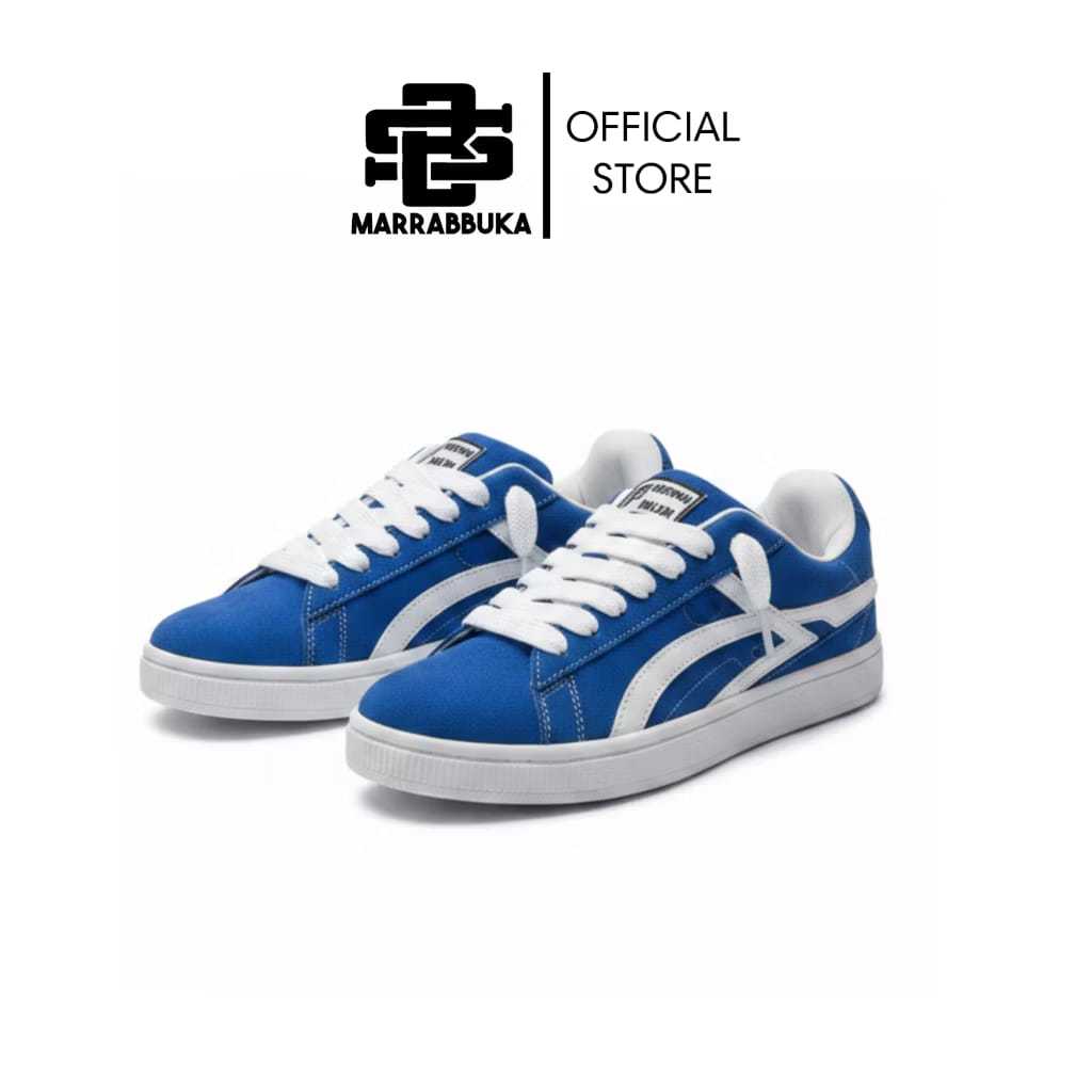 sepatu anak remaja dewasaSB MARRABBUKA Skate Bahan Warna Biru Model Busa Gemuk Cocok Untuk Pria Wani