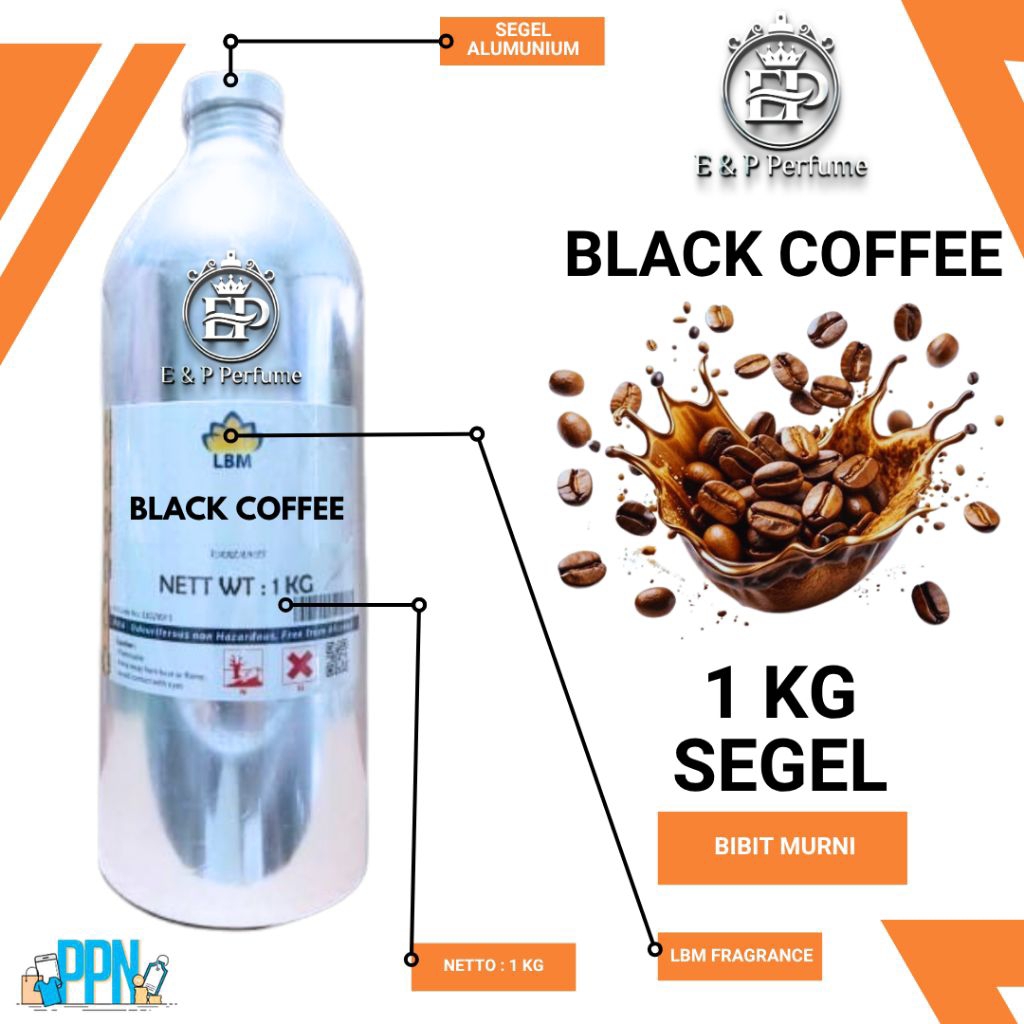 Bibit Parfum by LBM Fragrance Oil - Black Coffee Kemasan 1 Kg Segel