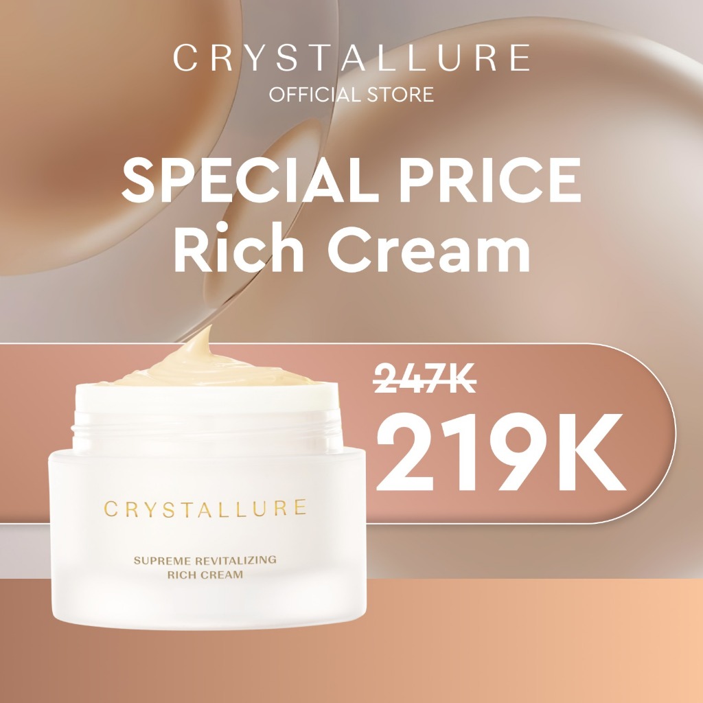 Crystallure Supreme Revitalizing Rich Cream 50 g - Skincare Moisturizer Pelembab Wajah dan Perawatan