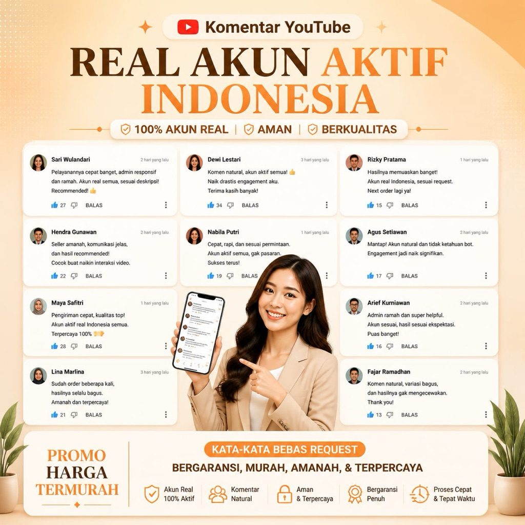 JASA BUZZER KOMEN YOUTUBE REAL HQ NON DROP