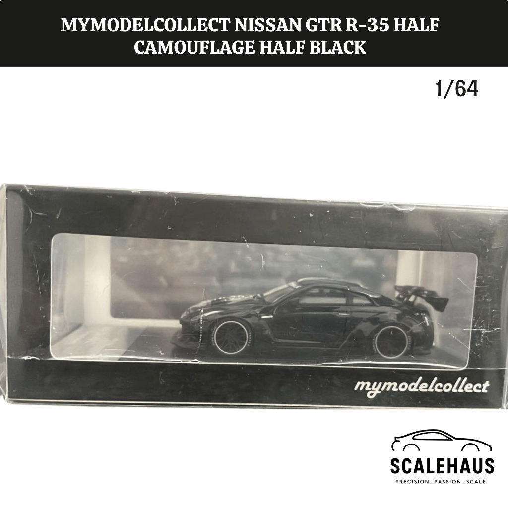 Mymodelcollect 1/64 Nissan GTR R35 Half & Half Camouflage Black