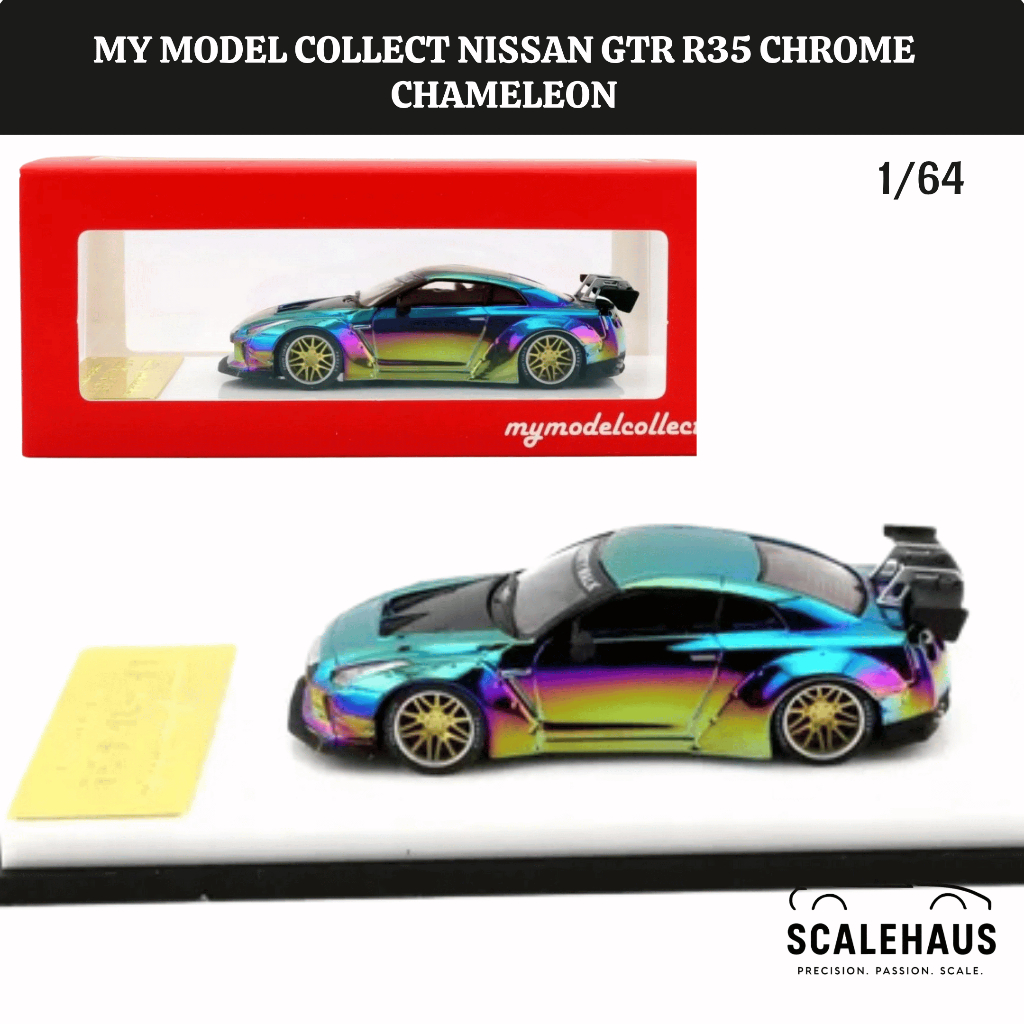Mymodelcollect 1/64 Nissan GTR R35 Chrome Chameleon