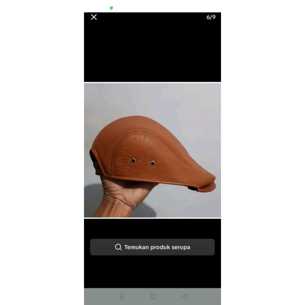Topi kulit pria dewasa model pet /sutradara