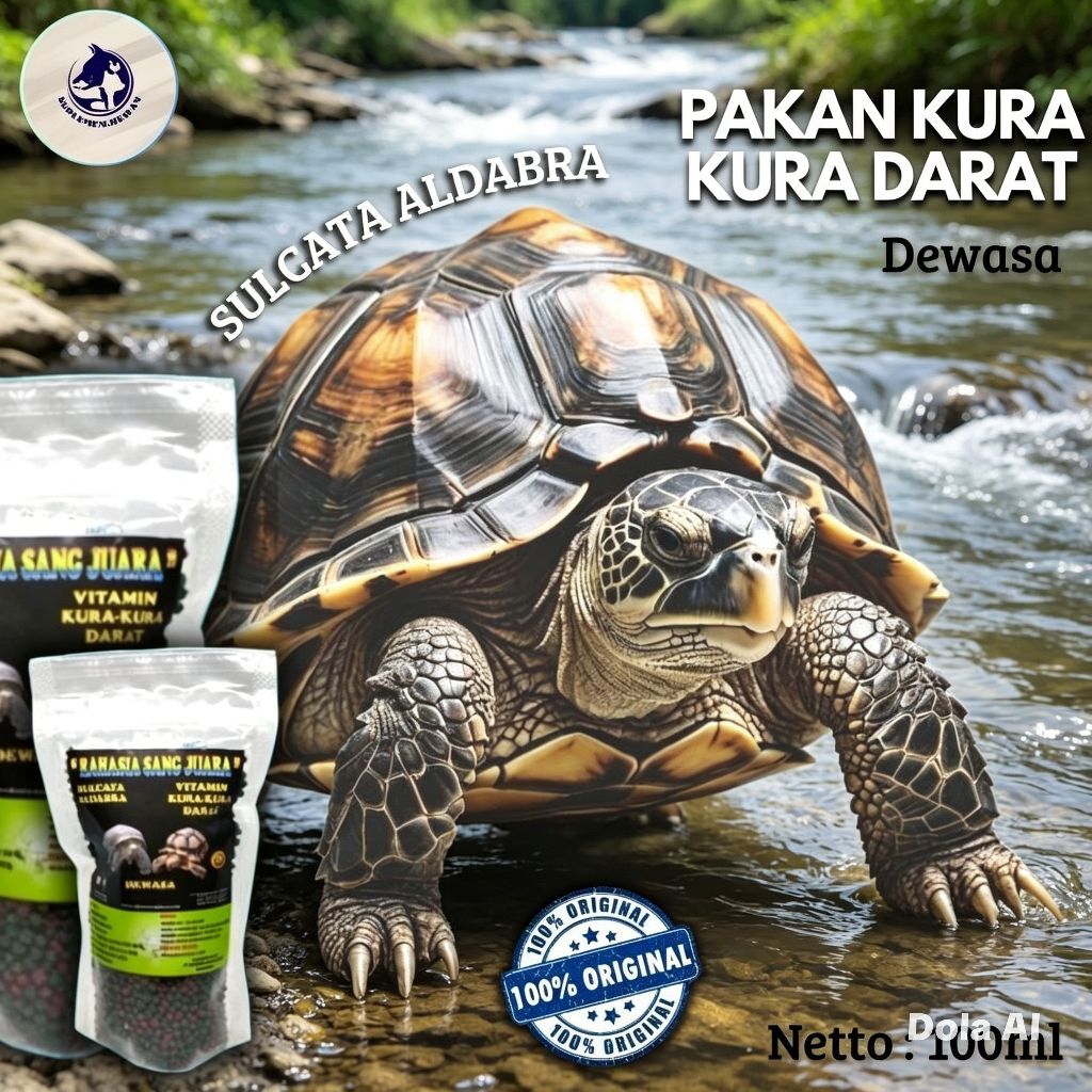 Pakan Kura-kura SULCATA ALDABRA untuk Dewasa 100 gl