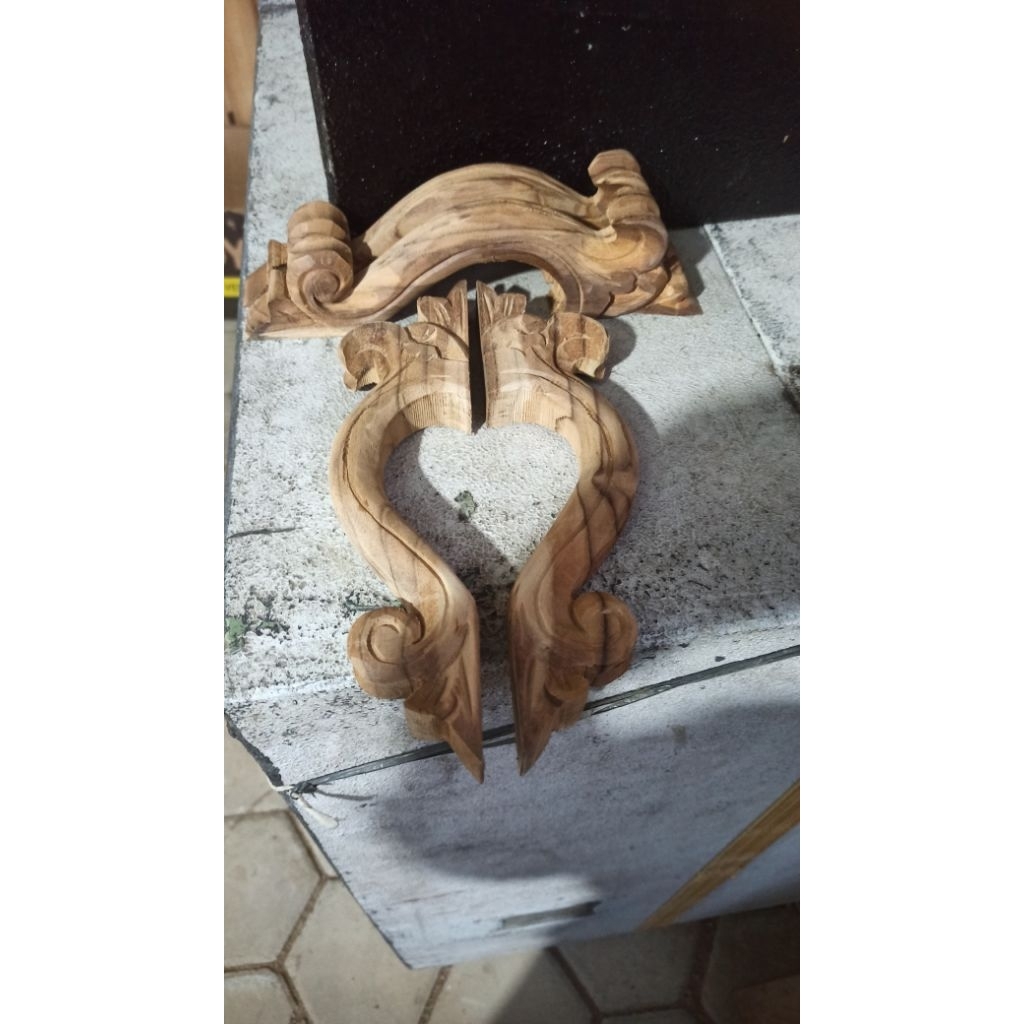 pegangan pintu kayu jati ukir
