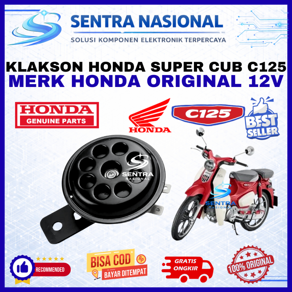 Klakson HONDA Super CUB C125 ORIGINAL MERK HONDA RESMI | Klakson Motor HONDA Super CUB C125 MEREK HO