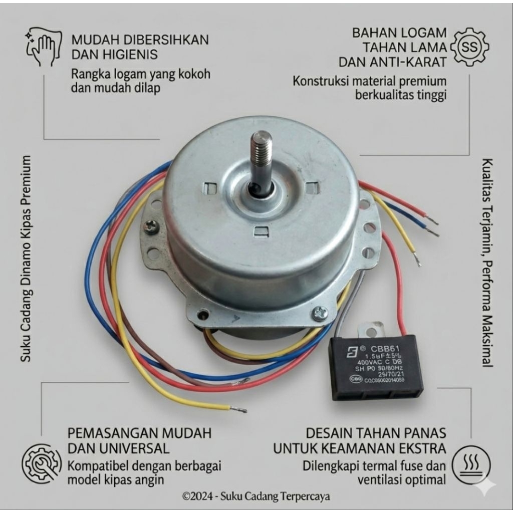DINAMO MOTOR EXHAUST FAN SEKAI ORIGINAL / DINAMO HEXOS FAN SEKAI ORIGINAL TEMBAGA