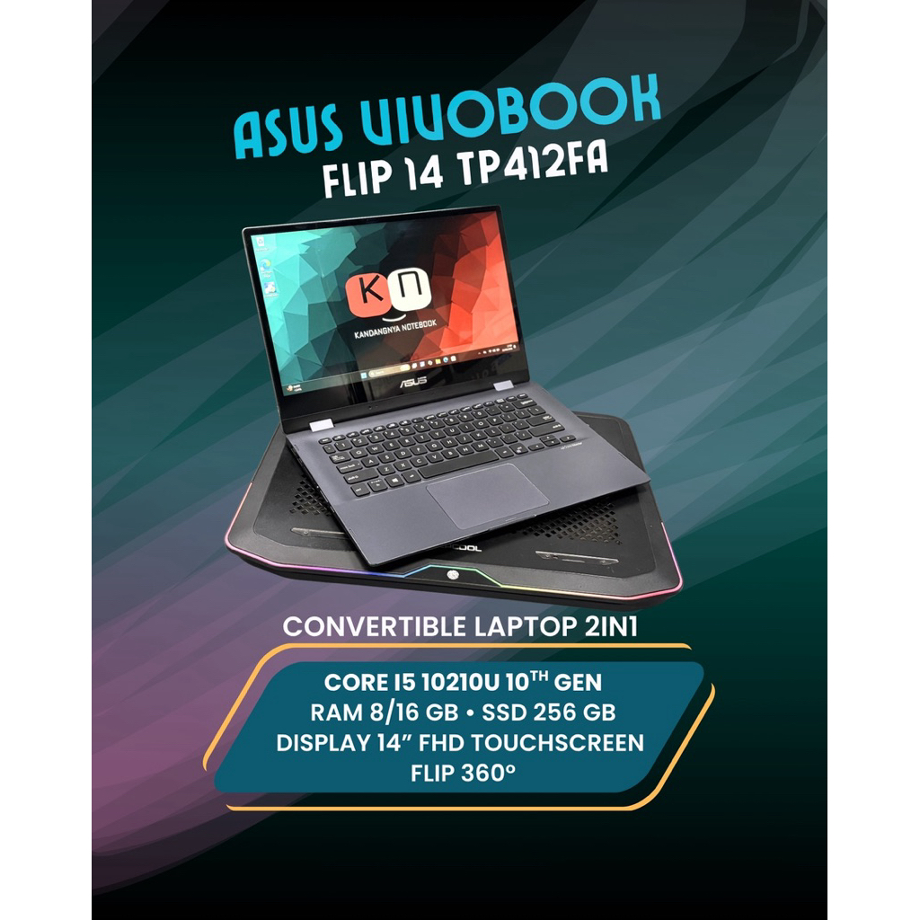 ASUS VIVOBOOK TP412FA I5 10210U 16GB 1TB 14” FHD