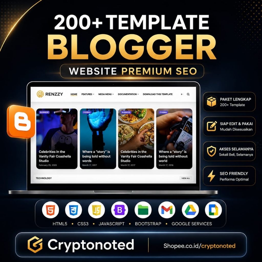 PROMO 200+ Template Blogger Website Premium | Tema Blogspot Blog Artikel News Ramah SEO Berbagai Nic