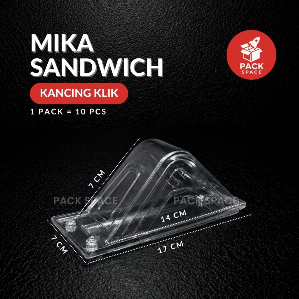 (10 PCS) Mika Sandwich Roti Segitiga / Mika Sando / Mika Roti Bakar Roti Lapis
