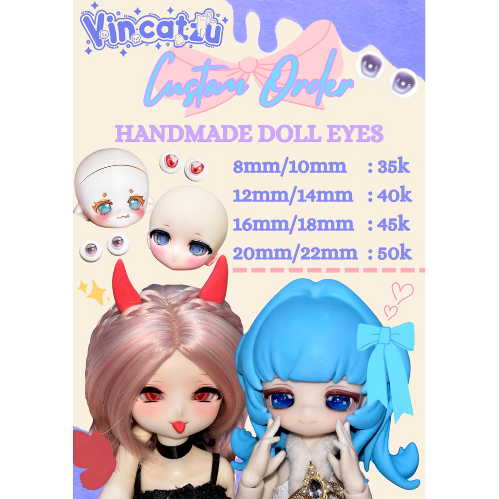 Handmade Mata Custom Doll/Doll Eyes Accesories Ball Jointed Doll (BJD) Anime Dollfie Eyes 12/14/16/1