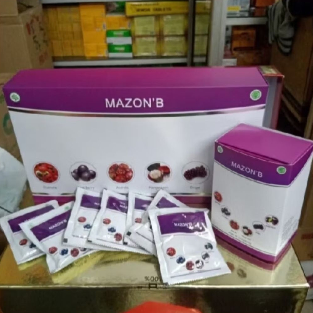 MAZON'B Original 1 Box Isi 10 Sachet Asli 100% Bpom Herbal Mazon B Terbukti Ampuh MazonB Terbaik Ama