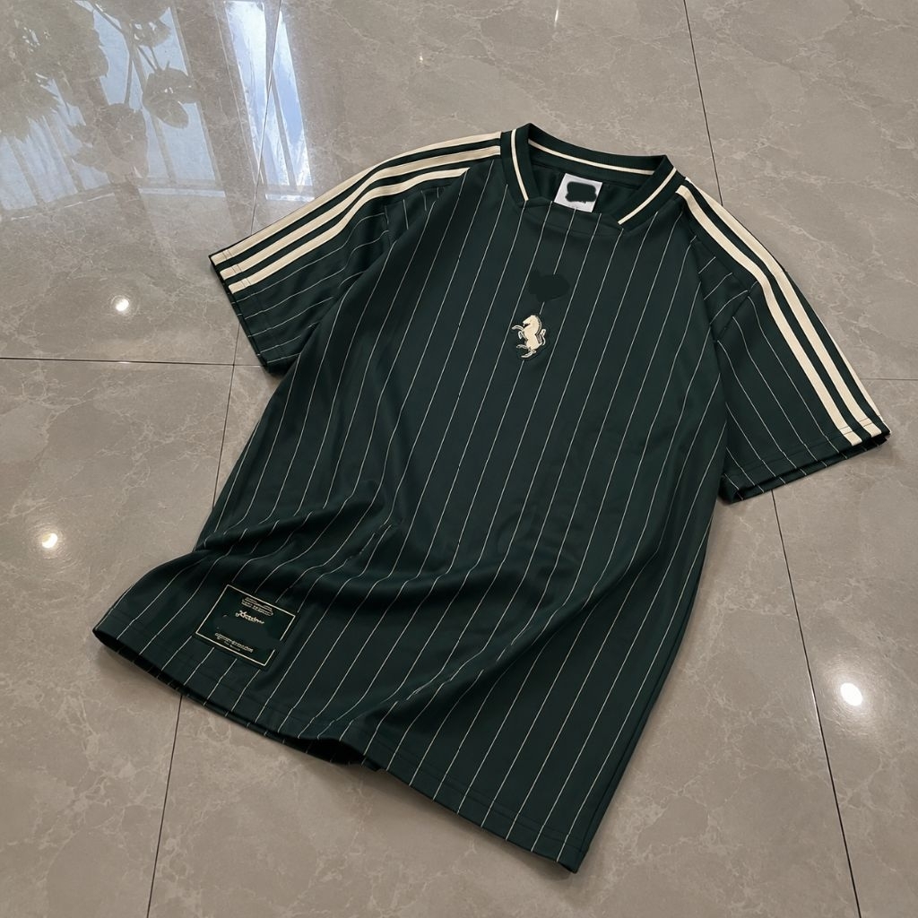 Jersey Juventus Terrace Icons 2025/2026 Player Issue Jersey Juve Retro Adidas Hitam Pinstripe Baju B