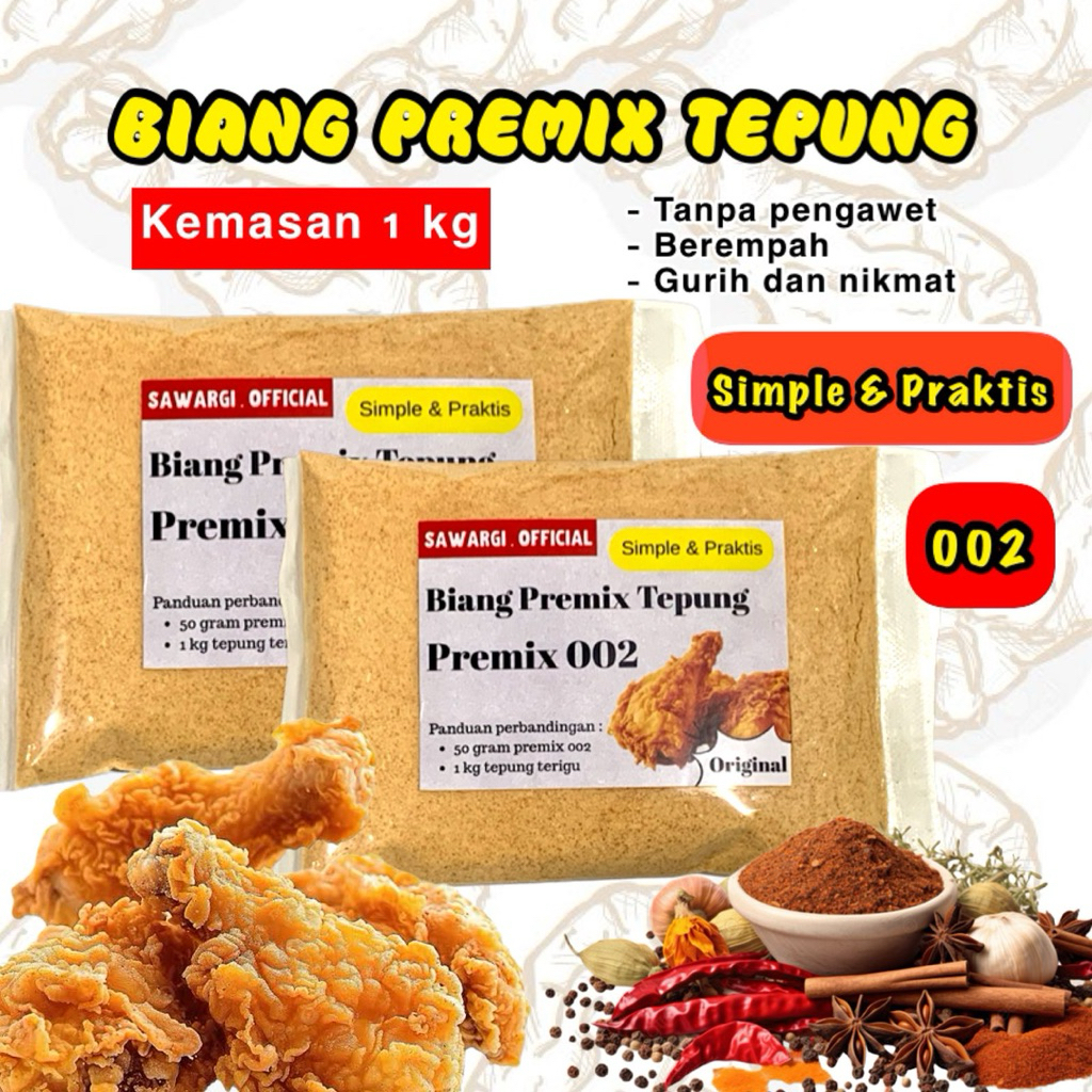 Tepung Biang Premix 1 kg Fried Chicken | Tepung Premix Biang Fried Chicken | Tepung Biang Premix Aya