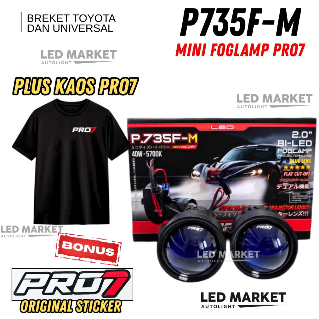 MINI FOGLAMP PRO 7 PRO7 P735FM P.735F-M FOGLAMP BILED PRO 7 PRO7 2INC 2 INCH P735F-M