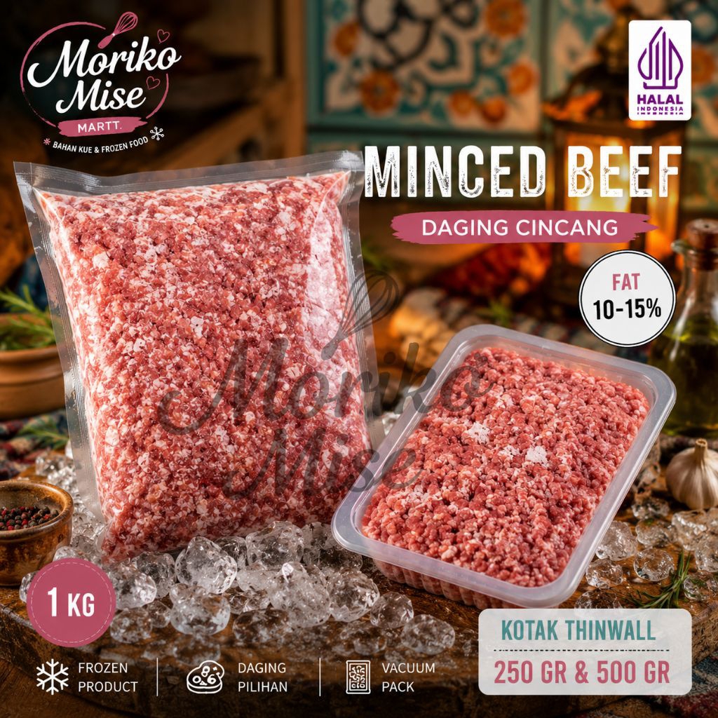 [ Daging Sapi Cincang / Minced Meat ] 250 gr / 500 gr / 1 kg / Grind Meat Daging Giling Cincang Halu