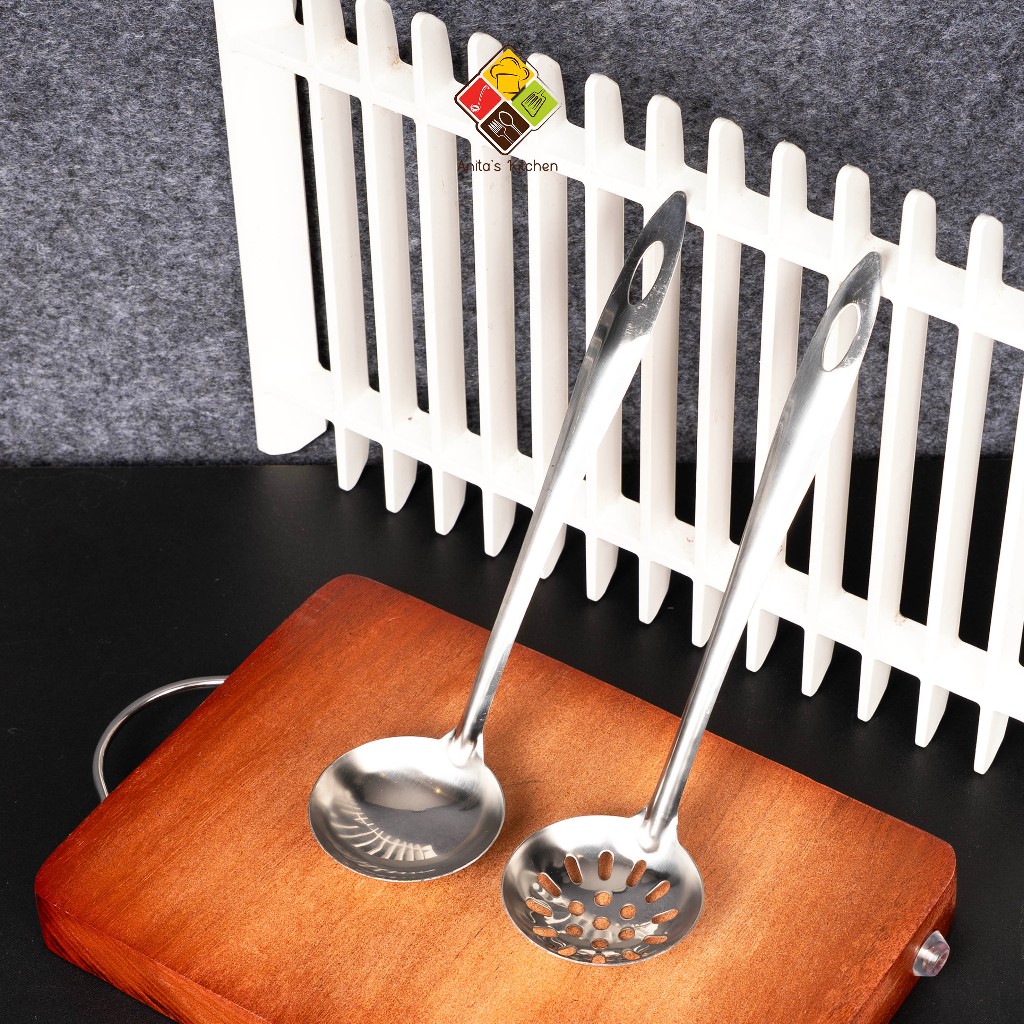 Sendok Sop Stainless Steel, Sendok Sop Lubang Soup Ladle, Sendok Hot Pot