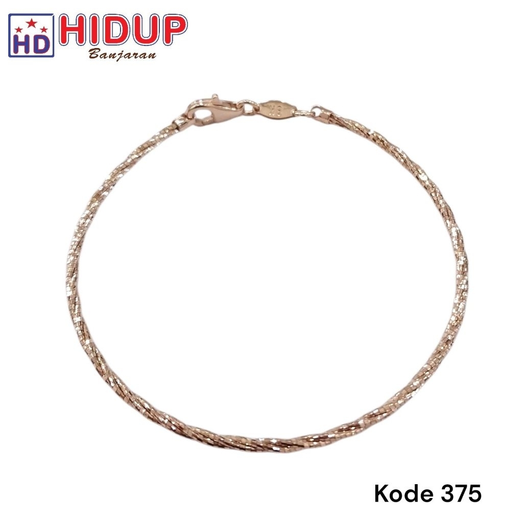 GELANG RANTE FASHION MDL ELASTIS ROSE GOLD 375