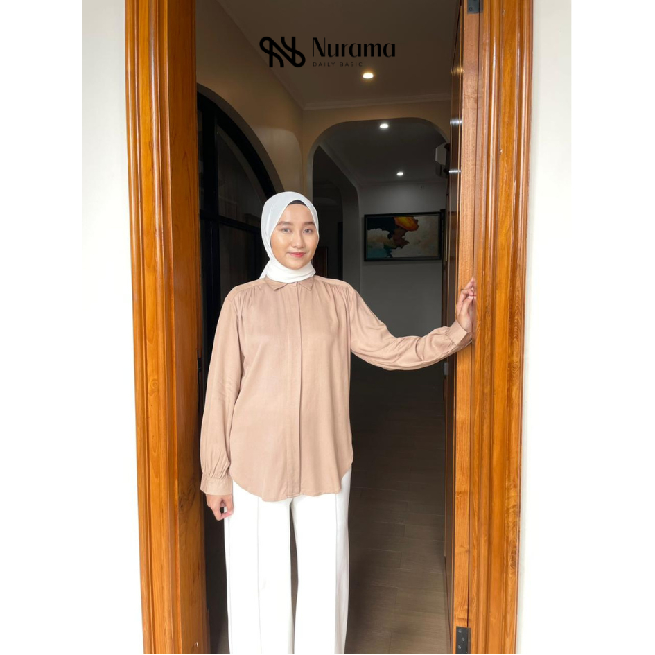 Nurama Ayesha Blouse Kemeja Wanita Lengan Panjang  Hidden Button - A33 TW
