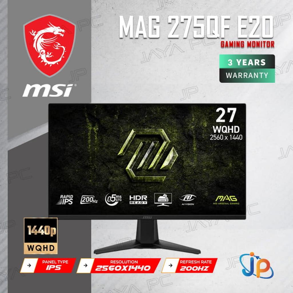 MSI MAG 275QF Monitor Gaming WQHD 180Hz