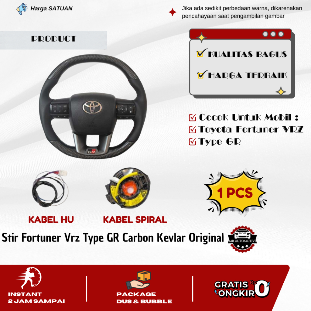 Stir Fortuner Vrz Type GR Carbon Kevlar Original
