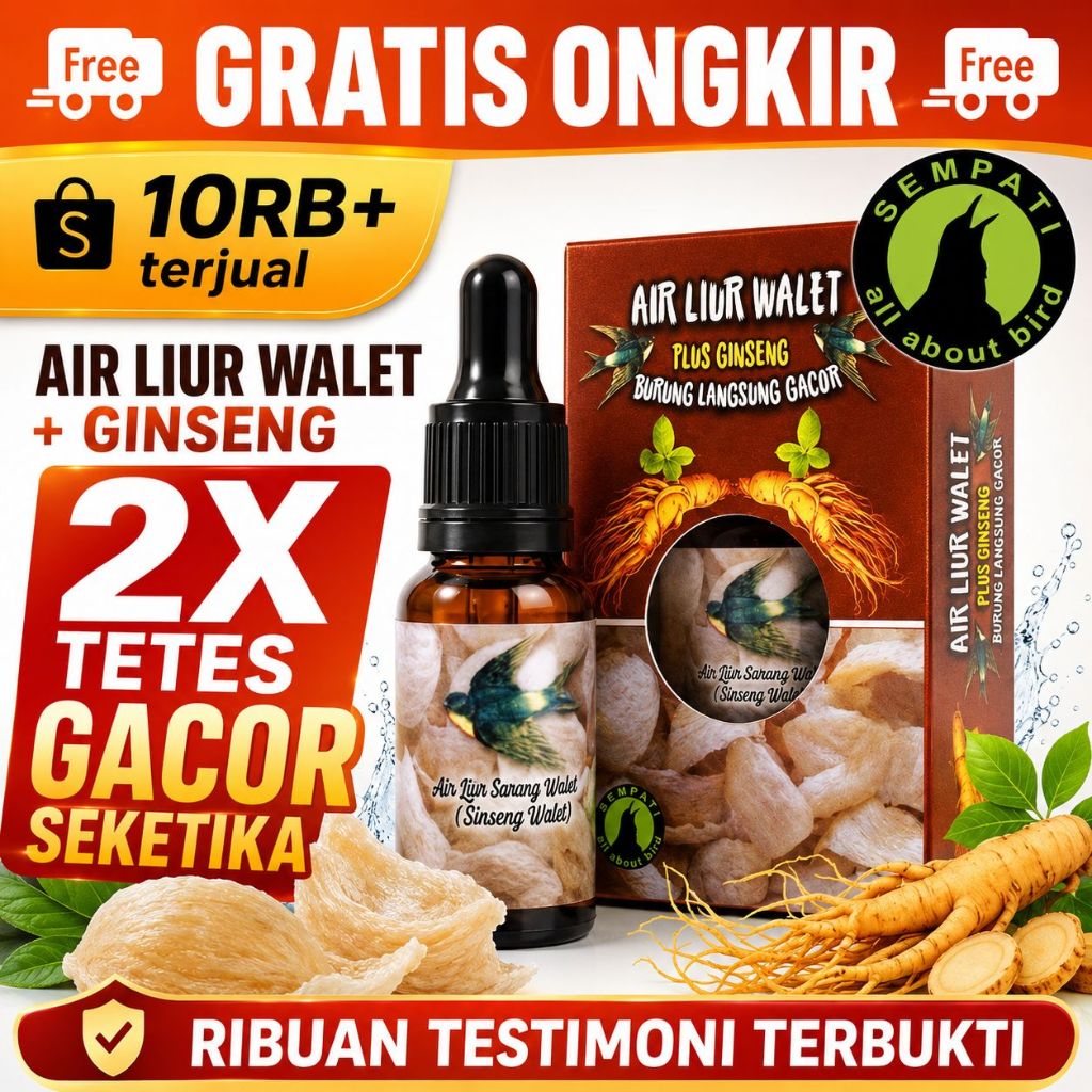 SEMPATI AIR LIUR WALET BURUNG GACOR SEKETIKA SEMPATI VITAMIN BURUNG MENINGKATKAN STAMINA LOVEBIRD MU