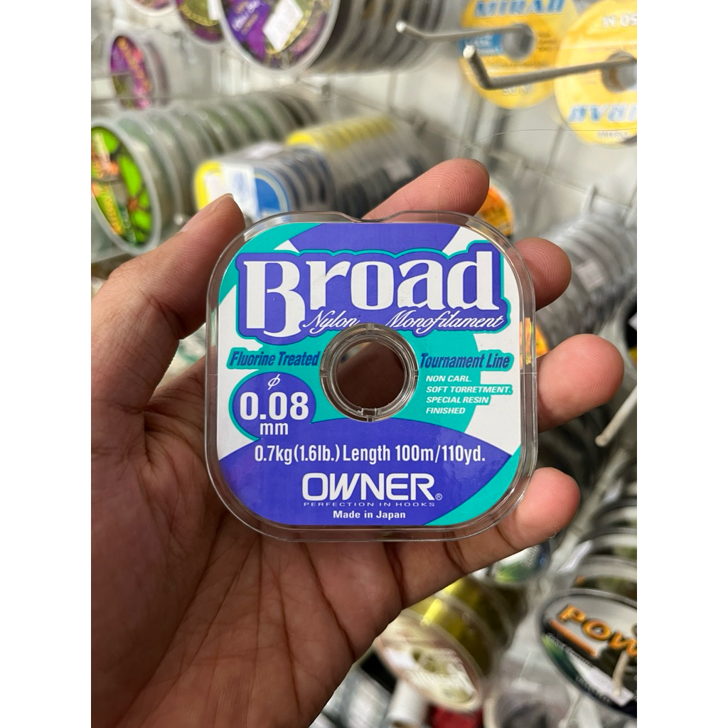Senar Pancing Owner Broad 100meter / Senar Pancing Owner Green 0.08mm