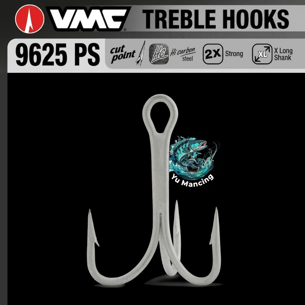 Kail Treble Hook VMC 9625 O'Shaughnessy Treble 2X Stong isi 100 - Original VMC France