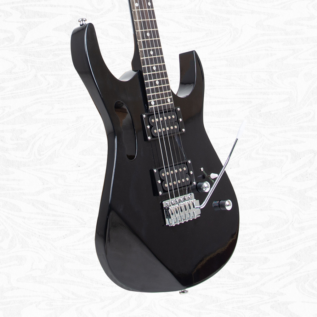 Gitar Elektrik Ibanez Jem Hitam Bonus Tas dan Kabel Jack