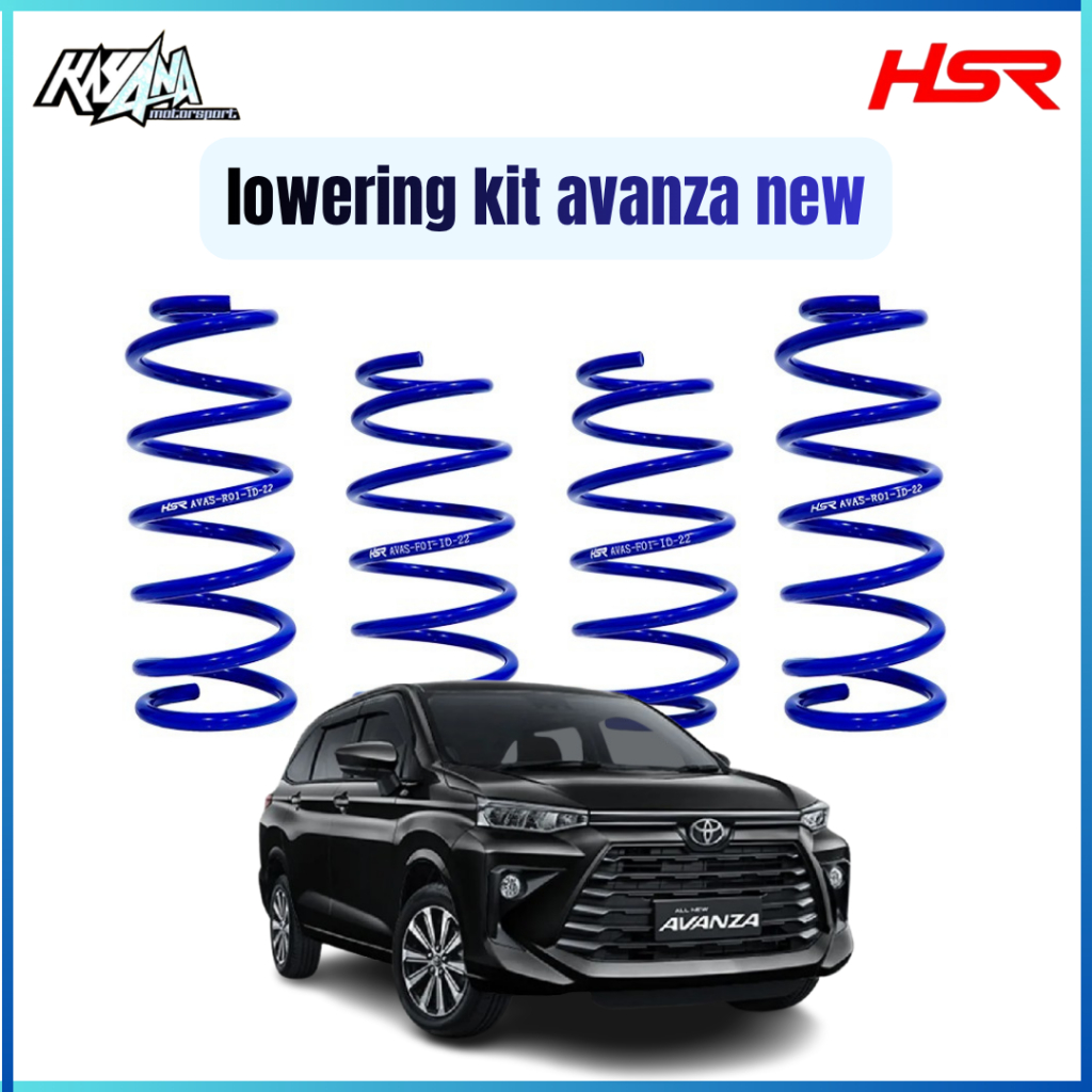 Lowering kit blue toyota all new avanza 2022 up per ceper empuk merk hsr