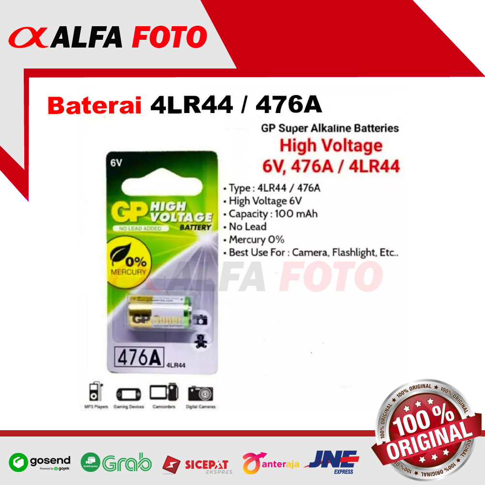 Baterai Baterai GP 4LR44 / 476A 6V Battery GP Alkaline Super High Voltage 4LR44
