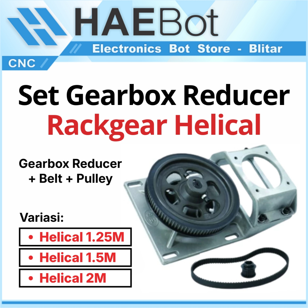 [HAEBOT] Gearbox Reducer Nema 34 86 Rackgear Helical 1.25M 1.5M 2M M1.25 M1.5 M2 Box CNC Router Plas